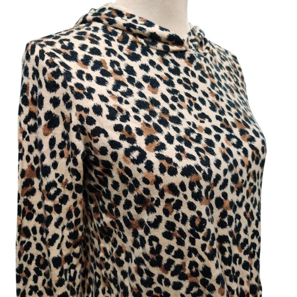Old Navy Kids XL 14 16 Leopard Print Long Sleeve Hooded Tie Front Knit Top Cute - Picture 9 of 10